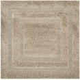 thumbnail image 3 of SAFAVIEH Florida Mason Bordered Shag Area Rug, Beige, 4' x 4' Square, 3 of 7