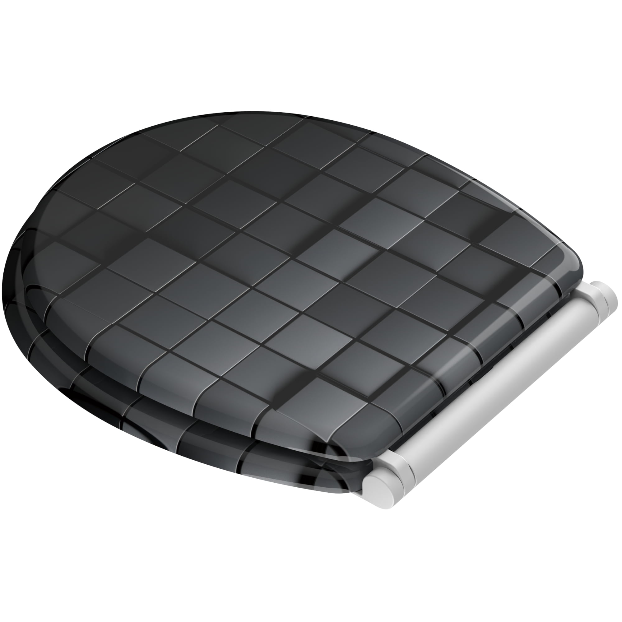 Sanilo Toilet Seat ROUND, Soft Close, One-Click Quick Release, Easy Installation, Non-Slip, Easy to Clean (Cube)