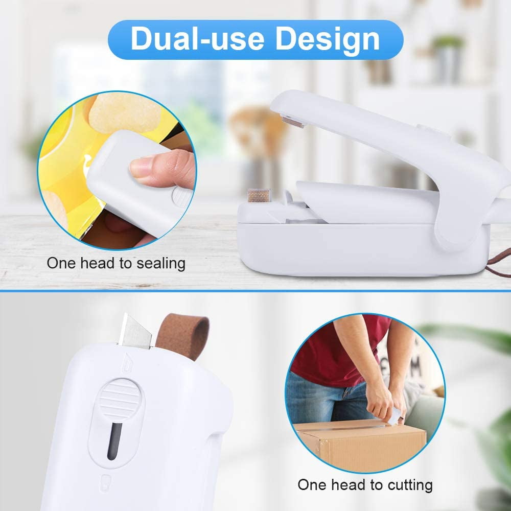 Bag Sealer Mini, Handheld Bag Heat Vacuum Sealer, 2 In 1 Heat Sealer