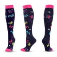 thumbnail image 2 of SGFCWSX Compression Socks for Men & Women,Knee High Nurse Pregnant Running Travel Athletic Socks Dark Blue XL, 2 of 6