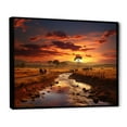 thumbnail image 2 of Designart "Maasai Mara National Sunset" Landscapes Floater Framed Canvas Wall Art, 2 of 7