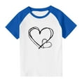thumbnail image 4 of Sentuca Girls Graphic Tees, Valentines Day Short Sleeve Tees, Cute Soft Crewneck Shirts Size 4 Years, 4 of 8