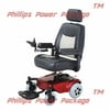 Merits Health Products - Junior - Super Light Mini RWD Power Chair - 19"W x 18"D - Red