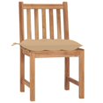thumbnail image 3 of Sillas de patio VidaXL de madera maciza de teca con cojines de 50 x 53 x 90 cm, 3 of 9