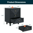 thumbnail image 6 of Heynemo Nightstand with 3 Drawers Set of 2, Modern Chest of Drawers for Bedroom, Living Room, Entryway, Black, 6 of 10