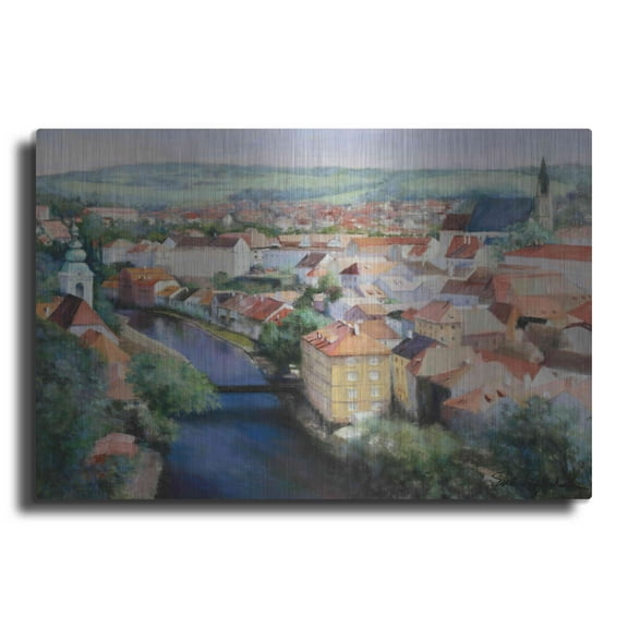 Luxe Metal Art 'Mosaic' by Esther Engelman, Metal Wall Art, 24"x16"