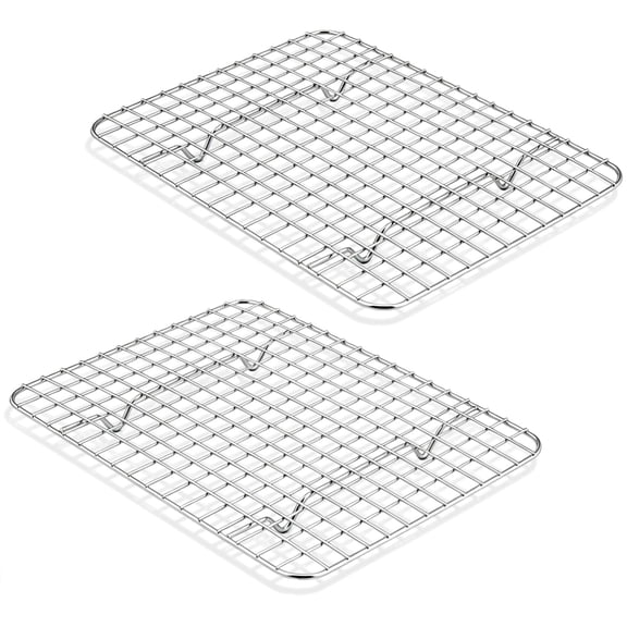 Cooling Rack for Baking, 12" x 9" Stainless Steel Wire Baking Rack Cookie Rack for Roasting Grilling Cooking, Set of 2
