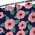thumbnail image 3 of Pioneer Flower Floral Print Pattern Shower Curtain 84"x72", Bathroom Decorative Shower Curtain Set with 12 Hooks, Waterproof Washable, 3 of 6