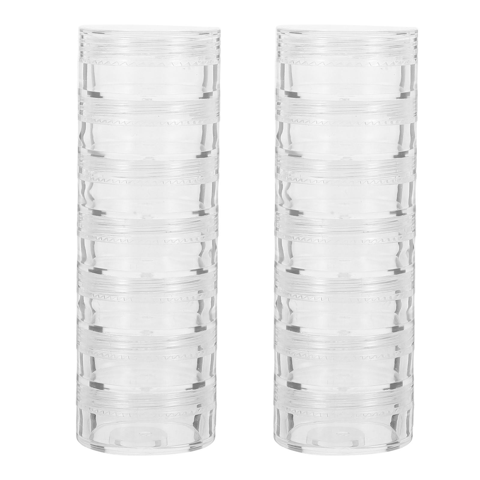 LITINKIMI 2Set Weekly Pill Organizer 7 Day Organizer Large Compartment Daily Pill Case Plastic Transparent