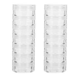 LITINKIMI 2Set Organisateur hebdomadaire de pilules 7 Jour Organisateur Grand Compartiment Daily Pill Case Plastique transparent