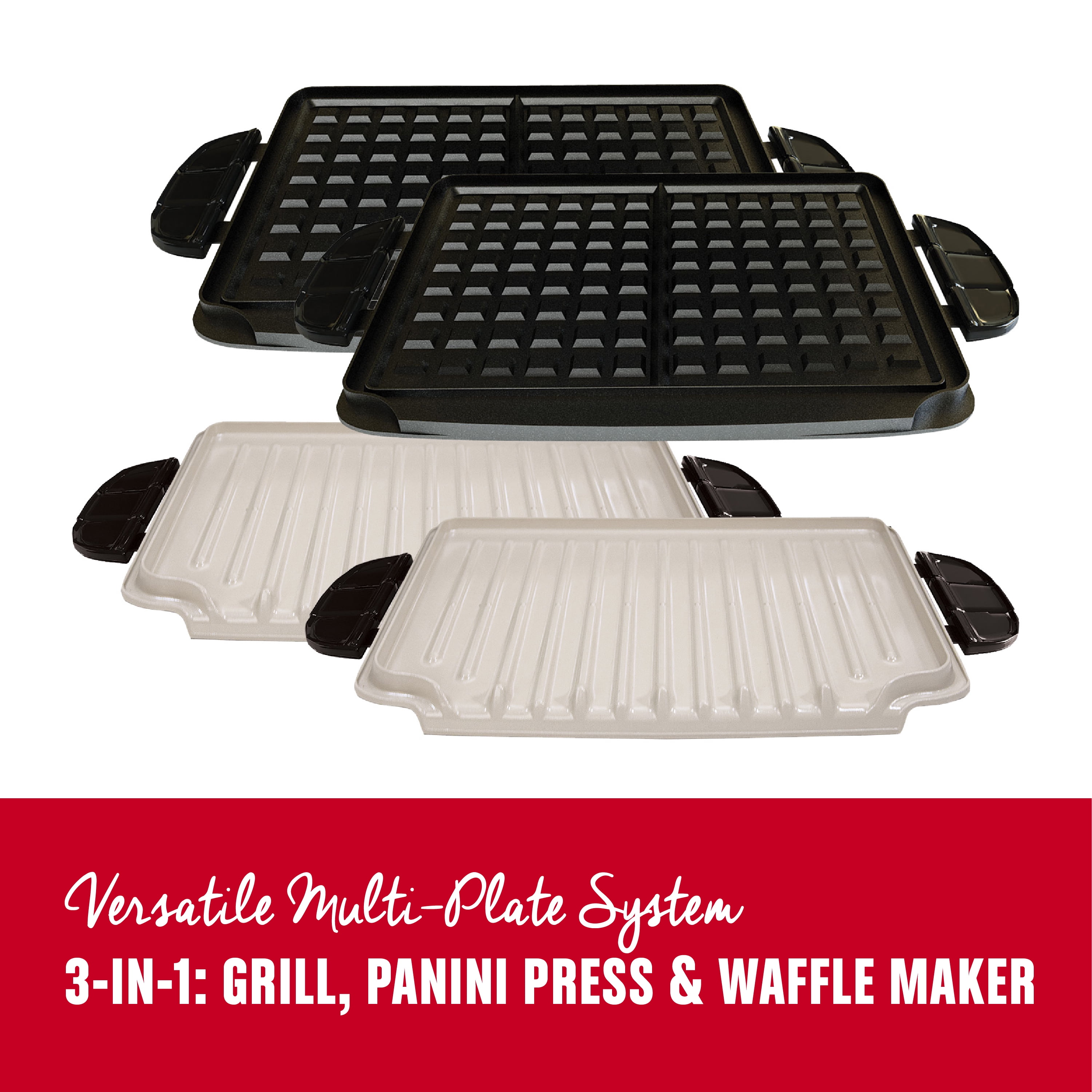 Foreman Evolve Grill, Waffle Maker, Panini with Removable Plates