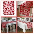 thumbnail image 5 of Dienrx 30*45cm Heart Shaped Lace Table Runner Set with Matching Placemats, Red Valentine's Day Dining Decor - Romantic Table Setting for Anniversary, Christmas, Wedding Party, 5 of 5