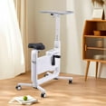 thumbnail image 2 of Bike Desk, Adjustable Height Standing Desk with Tablet Holder - Ideal for Home Office Workouts, Supports Up to 265 lbs, 2 of 9