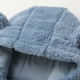 thumbnail image 4 of Soft Warm Kids Girl Blue Plush Romper - Bear Ear Hooded Full Zip Onesie for 0-12 Months, Skin-Friendly Winter Fall Outfit,Size 18 Months, 4 of 9