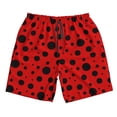 thumbnail image 3 of Uemuo Ladybug Pattern Pattern Men's Swim Trunks Hawaiian Beach Bathing Suit Swimsuits Beach Quick-Dry Shorts with Pockets-3X-Large, 3 of 9