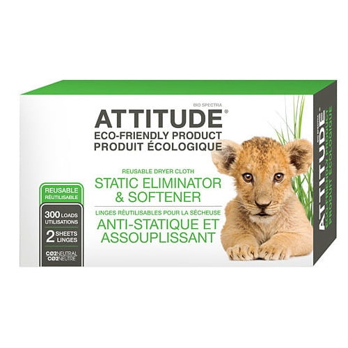 Attitude Static Eliminator Softner Cloth Sheets - 300 Loads, 2 Sheets