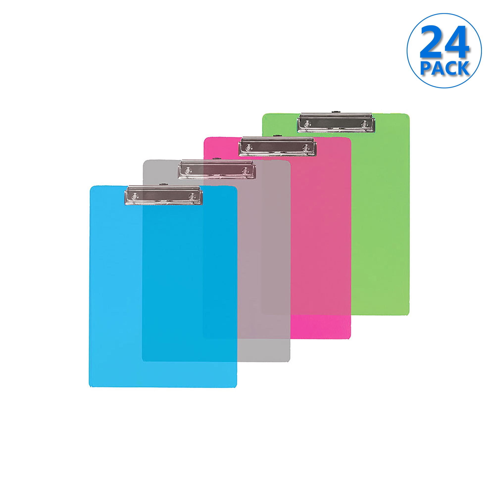Assorted Sports Equipments Plastic Clipboards with Metal Clip Letter Size Clipboard Low Profile Clip Boards for Nursing Classroom Office Supplies - 1