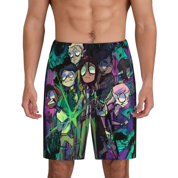 The Owl House Pajama Shorts for Men, Summer Graphic Lounge Pajama Bottoms Soft Sleep Pjs Pants with Drawstring & Pockets