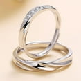 thumbnail image 7 of Misterolina Forever Love Couple Wedding Lover Silver Color Rings, 7 of 7