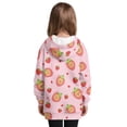 thumbnail image 2 of Psesaysky Girls Long Hoodies Cute Capybara Strawberry Print Sweatshirt Pullover Kids Teen Loose Outwear Coat Casual Fashion Fall Winter for 9-10 Years, 2 of 7