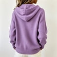 thumbnail image 6 of TGSLY Women's Drawstring Hooded Sweater Coat Comfy Soft Button Down Long Sleeve Knit Cardigan Relaxed Casual Solid Color Fall Winter Jackets L, 6 of 7