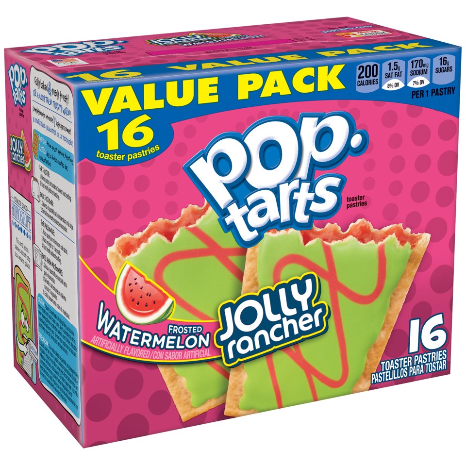Kellogg's PopTarts Jolly Rancher Frosted Watermelon Toaster Pastries