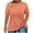 Orange, variant on Besolor Plus Size Tops for Women Trendy V Neck Short Sleeve T Shirts Casual Loose Solid Color Dressy Blouse