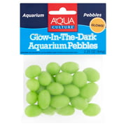 Aqua Culture Glow-in-the-Dark Resin Aquarium Pebbles, 2.25 oz (Color May Vary)