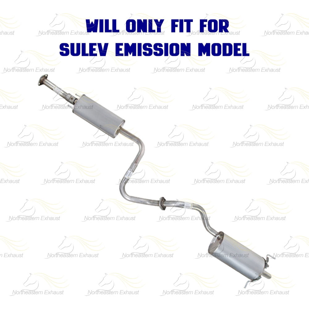 Northeastern Exhaust | Stainless Steel Rear Catalytic, Resonator & Muffler Exhaust System Kit Fits 2009-2012 Nissan Sentra 2.0L Sedan - Direct Fit