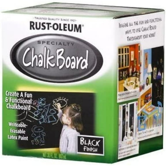 Rustoleum 206540 1 Quart Black Chalk Board Paint