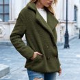 thumbnail image 5 of JULMCOMO Sherpa Fleece Jackets for Women Plus Size Lapel Collar Button Soft Fuzzy Teddy Coats Casual Warm Winter Outerwear with Pockets Green 2XL, 5 of 7