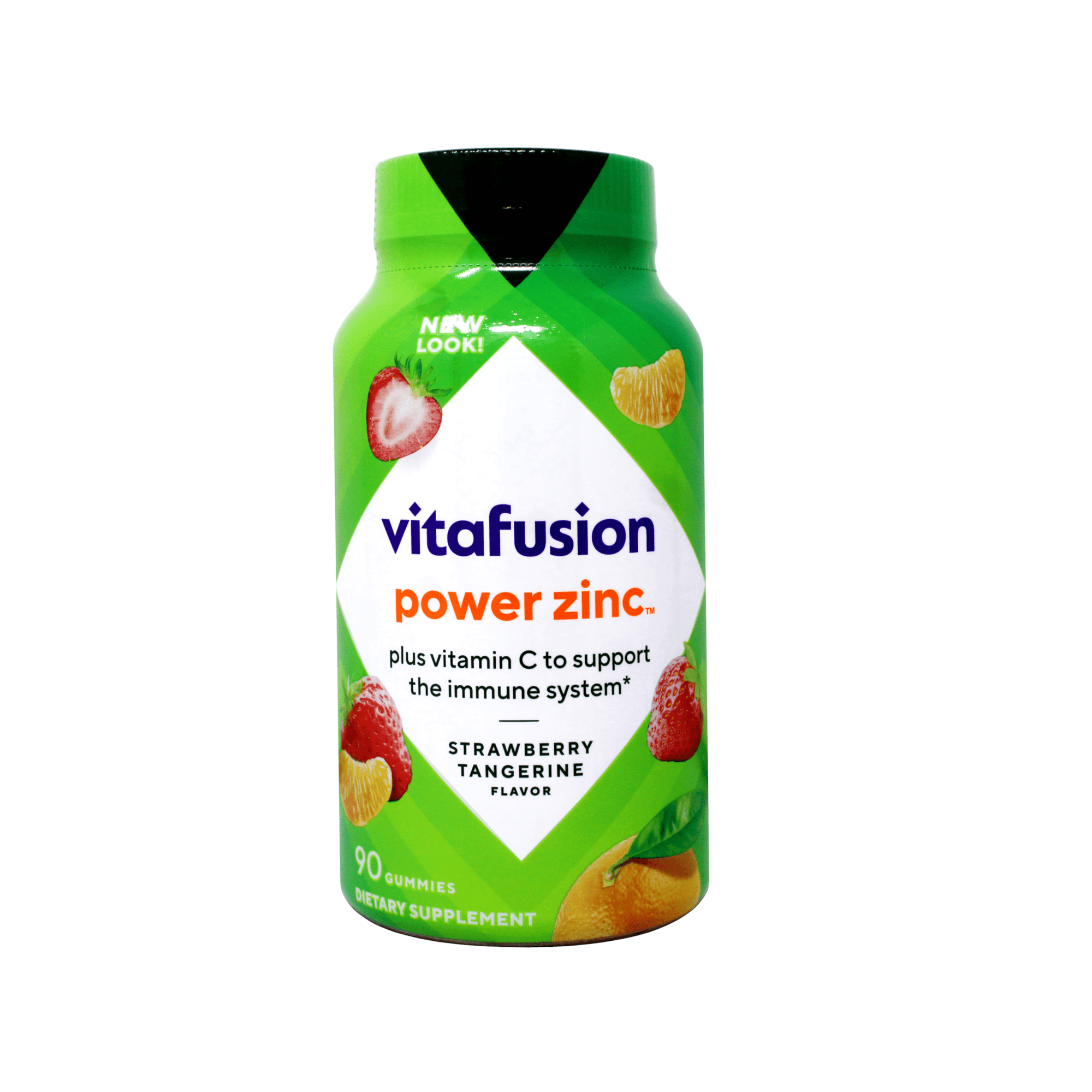 Vitafusion Power Zinc Gummy Vitamins, Strawberry Tangerine Flavored Immune Support, 90 Count