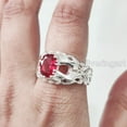 thumbnail image 6 of Natural Ruby Mans Ring, Ruby Gemstone Ring, July Birthstone, Silver Jewelry, 925 Silver Ring, Birthday Gift, Heavy Mens Ring, Arabic Design, Ottoman Style Ring, Christmas, Turkey Mens Signet Ring, 6 of 8