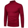 thumbnail image 2 of adviicd Sweaters for Men Winter Mens Slim Fit Turtleneck Sweater Long Sleeve Thermal Shirt Top Autumn Winter Male Knitwear Pullover (Red,XL), 2 of 4