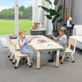 thumbnail image 6 of Arlopu Kids Table and 4 Chairs Set, Toddler Arts & Crafts Play Activity Table & Chairs, Adjutable Height Toddler Furniture, 6 of 9