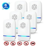 Ultrasonic Pest Repeller 6 Pack, Insect Control, Spider Repellent, Mouse Deterrent, Anti Moths, Ants, Bed Bugs, Fleas, Cockroaches, Flies, Wasp