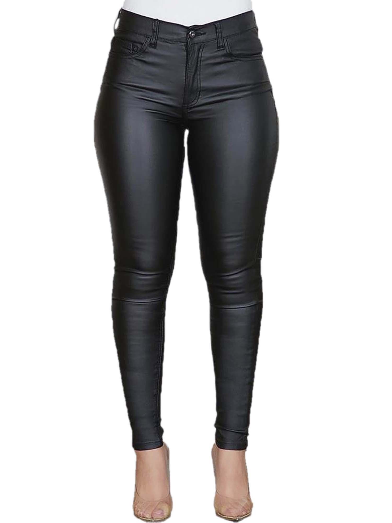 HOT Women Skinny Faux Leather High Waist PU Leggings Wet Look Stretch Pants A188