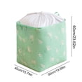 thumbnail image 3 of Cesta de almacenamiento de tela plegable de gran tamaño con cierre de cordón | Bolsa de edredón para mantas, ropa, ropa de cama | Organizador portátil para viajes en el dormitorio del hogar, 3 of 8