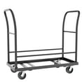 thumbnail image 6 of HOHYN 40" Heavy Duty Folding Chair Cart & Storage Rack, 46.1"W Holds 15+ Chairs, 300 lb Capacity Metal Dolly with 4 Wheels (2 Lockable) for Office, Conference & Events, Matte Black, 6 of 8