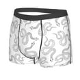 thumbnail image 2 of Wukai Hand Drawn Snake Print Men’s Underwear Breathable Boxer Briefs,&nbsp;Moisture Wicking & Breathable-Small, 2 of 7