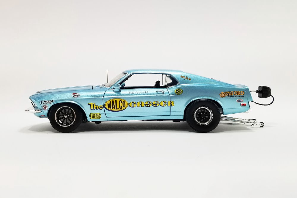 1969 Ford Mustang BOSS 429, Light Blue - Acme A1801858 - 1/18 scale Diecast Model Car