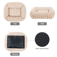 thumbnail image 4 of Exclusivo Mezcla Ribbed Plush Cuddler Dog Bed, 32"×24" Calming Pet Bed with Non-Slip Bottom for Medium Dogs, Apricot, 4 of 7