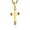 Gold, variant on Philippians 4:13 Cross Pendant STRENGTH Bible Verse Stainless Steel Necklace 3 Colors Available