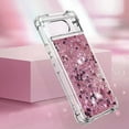 thumbnail image 6 of Case for Google Pixel 8 Case Glitter Liquid Cute Clear Phone Case Floating Quicksand Shockproof Protective Bumper Soft TPU Case for Google Pixel 8 5G Love Rose YB, 6 of 14
