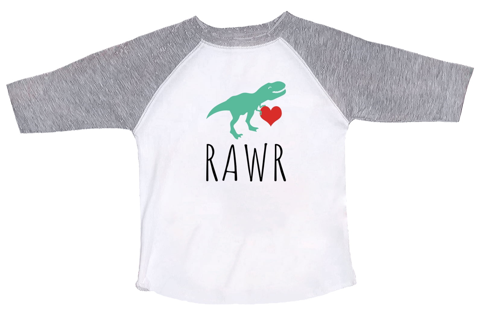 Dinosaur Kids Jersey Raglan T-Shirt Children 3//4 Sleeve Baseball Shirt Top