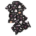 thumbnail image 5 of CQXIDFH Women's 2 Piece Lounge Set Plus Size Halloween Pumpkin Print Short Sleeve Top with Long Pants Set Fall Sleepwear Soft Comfy Pj Sets, 5 of 5
