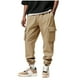 thumbnail image 2 of Pantalones largos para hombre, informales, a la moda, transpirables, con cintura elástica y múltiples bolsillos, pantalones cargo con cierre de velcro, pantalones de rayón para hombre., 2 of 9