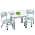thumbnail image 2 of GloryStar Kids Table and 2 Chairs Set for Ages 2-10, Height Adjustable Toddler Table and Chair Set with Graffiti Desktop & Non-Slip Legs, Easy to Wipe, Perfect for Classroom, Kids Room, 2 of 9