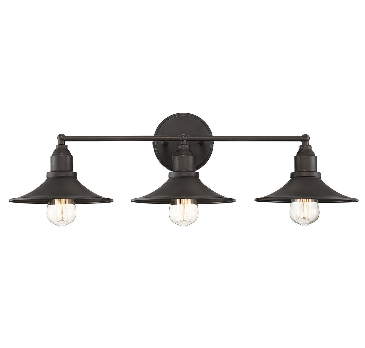 Modern Farmhouse 3 Light Retro Vintage Bath Bar Vanity Light in Dark
