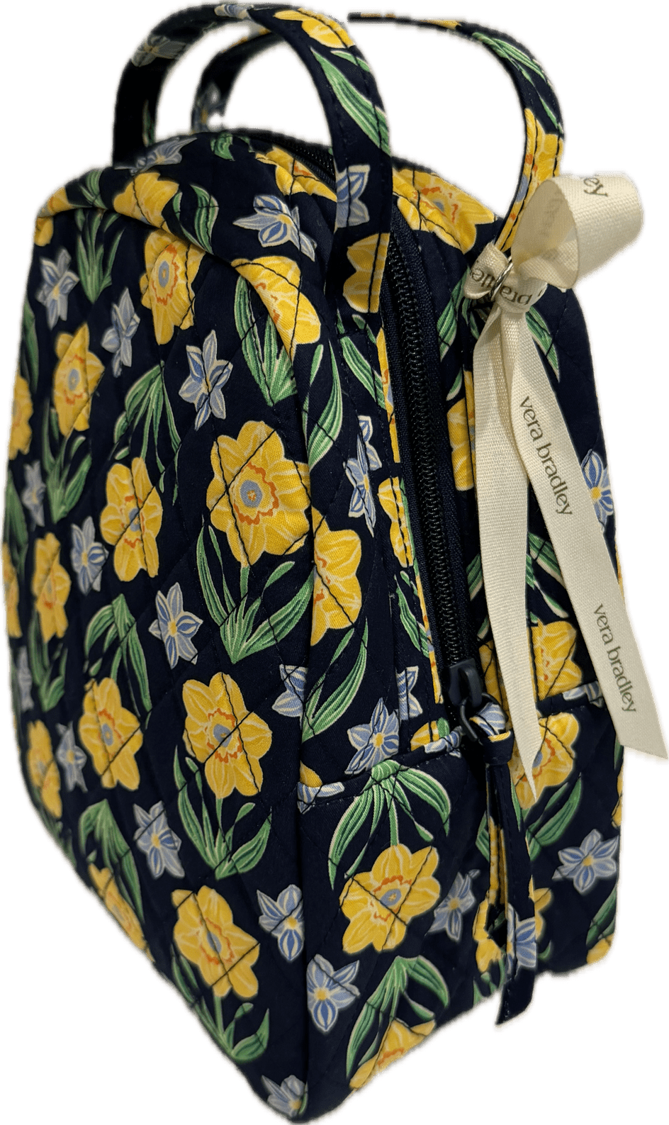 Vera Bradley Women's Premium Cotton Lunch Bag, Daffodils